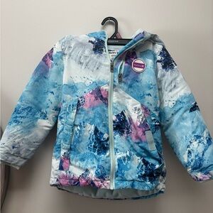 Hurley Kids Blue and Pink Mountain Raincoat